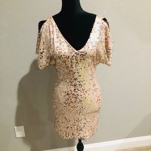 Deb Pink Sequin Party Dress